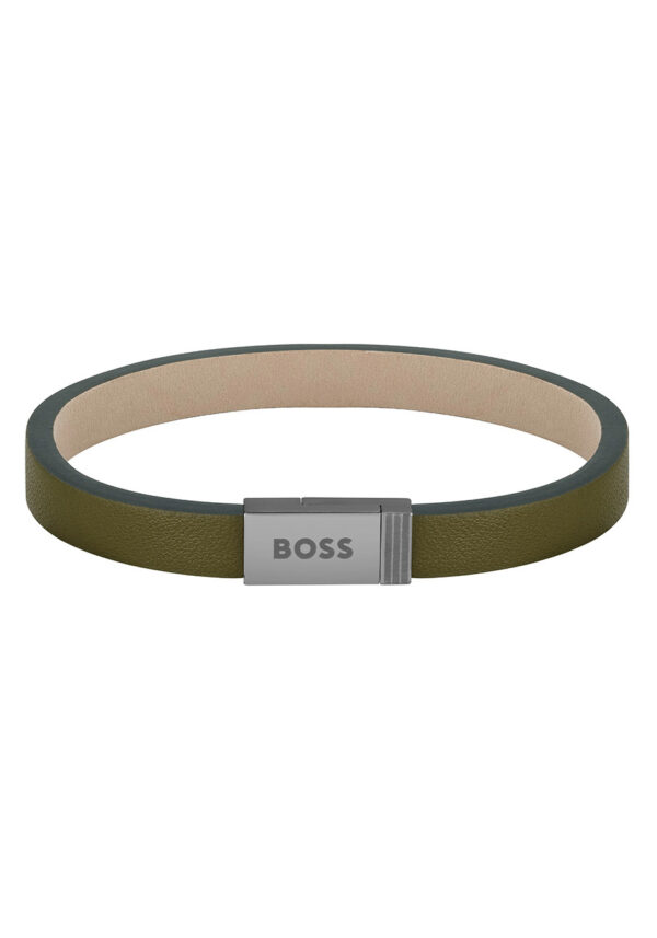 BOSS Armband »Schmuck Edelstahl Armschmuck Lederarmband JACE«