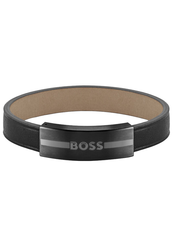 BOSS Armband »Schmuck Edelstahl Armschmuck Lederarmband LUKE«