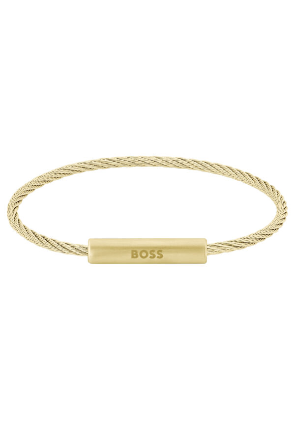 BOSS Armband »Schmuck Edelstahl Armschmuck Stahlseil ALEK«