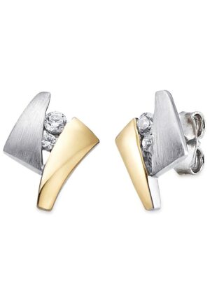 Bruno Banani Paar Ohrstecker »Schmuck Geschenk Silber 925 Ohrschmuck Ohrringe Stein Silber Gold«