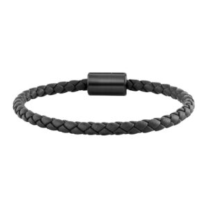 CAÏ Armband »Leder olivenblattgegerbt schwarz«