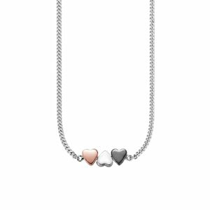 CAÏ Collierkettchen »925/- Sterling Silber tricolor Herz«