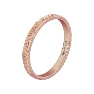 CAÏ Fingerring »925 Silber rosévergoldet Dreiecke Stacking«