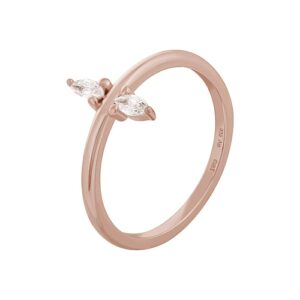 CAÏ Fingerring »925 Silber rosévergoldet mit Zirkonia«