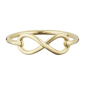 CAÏ Fingerring »925/- Sterling Silber vergoldet Infintity«