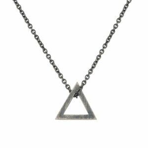 CAÏ Kette mit Anhänger »925/- Silber matt oxidiert Dreieck«