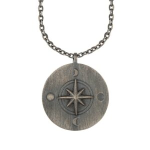 CAÏ Kette mit Anhänger »Element Luft 925/- Sterling Silber oxidiert«