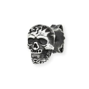 CAÏ Single-Ohrstecker »925/-Sterling Silber Totenkopf«