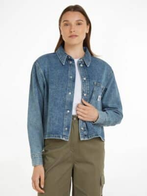 Calvin Klein Jeans Jeansbluse »CROPPED DAD DENIM SHIRT«