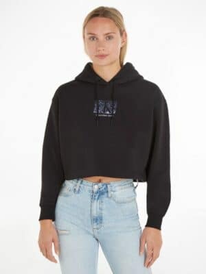 Calvin Klein Jeans Kapuzensweatshirt »PRINTED BOX CROPPED HOODIE«