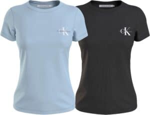 Calvin Klein Jeans Rundhalsshirt »2-PACK MONOLOGO SLIM TEE«