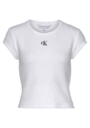 Calvin Klein Jeans Rundhalsshirt »SLUB RIB FITTED TEE«