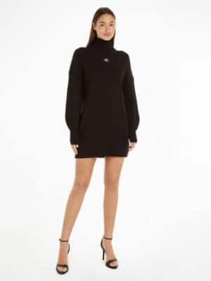 Calvin Klein Jeans Sweatkleid »WOVEN LABEL LOOSE SWEATER DRESS«