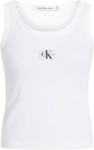 Calvin Klein Jeans Tanktop »WOVEN LABEL RIB TANK TOP«