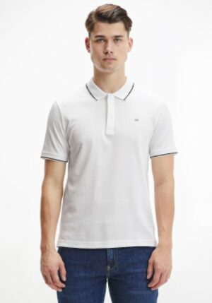 Calvin Klein Poloshirt »STRETCH PIQUE TIPPING SLIM POLO«