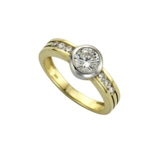 CELESTA Fingerring »375/- Gelbgold 2farbig Zirkonia«