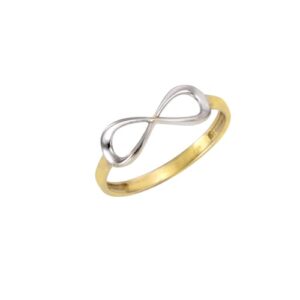 CELESTA Fingerring »375/- Gelbgold bicolor Infinity«