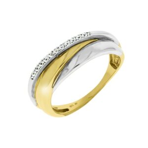 CELESTA Fingerring »375/- Gelbgold/Weißgold Zirkonia«