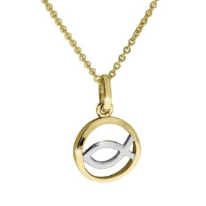 CELESTA Kette mit Anhänger »375/- Gelbgold bicolor Fisch«