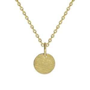 CELESTA Kette mit Anhänger »375/- Gelbgold Coin eismatt«