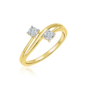 Diamonds by Ellen K. Fingerring »585 Gold gelb zweifarbig Brilliant«