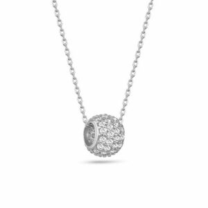 dKeniz Kette mit Anhänger »925/- Sterling Silber Kugel-Pave-Kette«