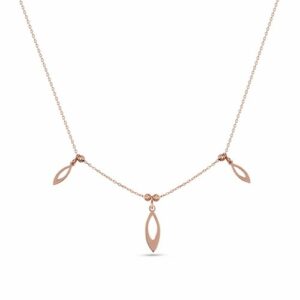 dKeniz Kette mit Anhänger »925/- Sterling Silber rosévergoldet Pure Geometrie Silberkette«