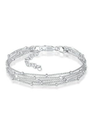 Elli Armband »Basic Kugelkette Layer Look Trend 925er Silber«