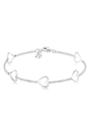 Elli Armband »Herz Liebe Cut-Out Basic Trend Romantik 925 Silber«