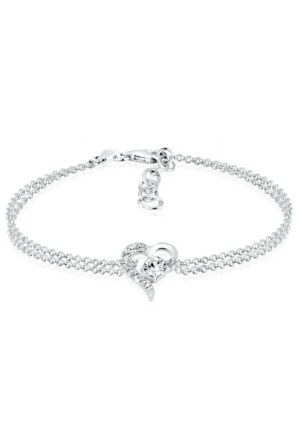 Elli Armband »Herz Liebe Kristalle 925 Silber«