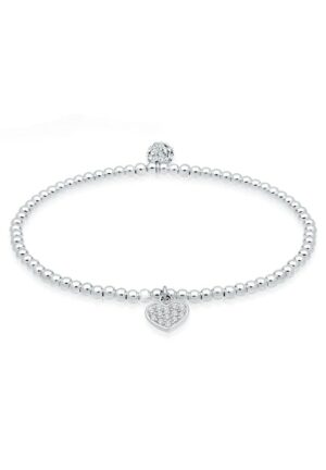 Elli Armband »Herz Symbol Kristalle 925 Silber«