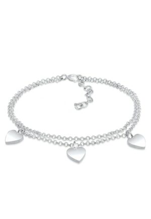 Elli Armband »Herz Symbol Love Trio Layer Erbskette 925 Silber«