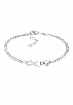 Elli Armband »Herz Unendlichkeit Infinity 925 Silber«