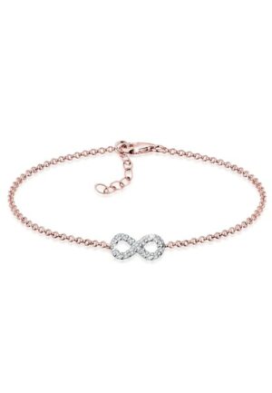 Elli Armband »Infinity Bi-Color Kristalle Silber«