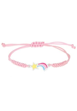 Elli Armband »Kinder Regenbogen Bunt Nylon Niedlich 925 Silber«