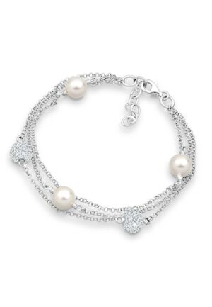 Elli Armband »Kugel Elegant synthetischen Perlen 925 Silber«