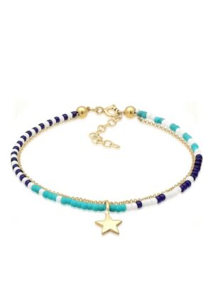 Elli Armband »Layer Stern Astro Beads Erbskette Bunt 925 Silber«