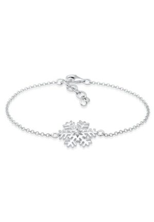 Elli Armband »Schneeflocke Xmas Kristalle 925 Silber«