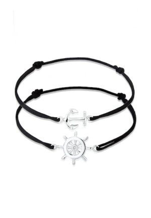 Elli Armband Set »Set Anker Steuerrad Freundschaft 925er Silber«