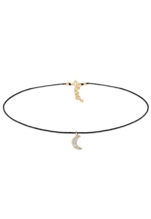 Elli Collier »Choker Halbmond Kristalle Silber«