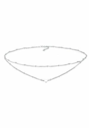 Elli Collier »Choker Layer Kugelkette Herz 925 Silber«