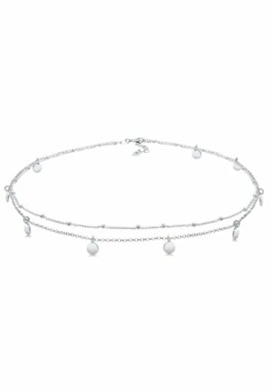 Elli Collier »Choker Layer Look Kugelkette Plättchen 925 Silber«