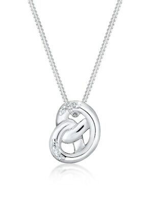 Elli Collierkettchen »Brezel Kristalle 925 Sterling Silber«