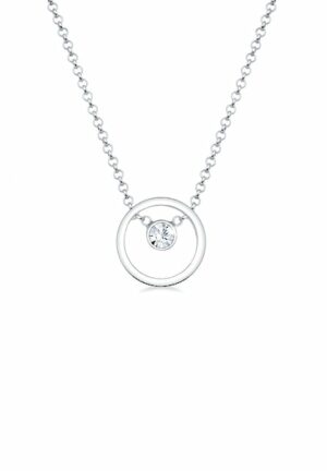 Elli Collierkettchen »Femme Cercle avec Cristal en Argent Sterling 925«