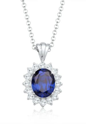 Elli Collierkettchen »Royal Saphirblau Zirkonia 925 Sterling Silber«