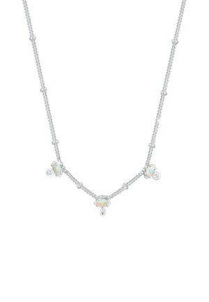 Elli Collierkettchen »Vintage Synthetischer Opal Zirkonia 925er Silber«