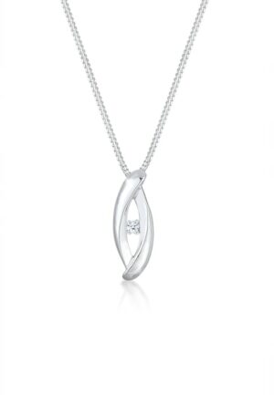 Elli DIAMONDS Collierkettchen »Infinity Klassik Diamant (0.03 ct.) 925 Silber«