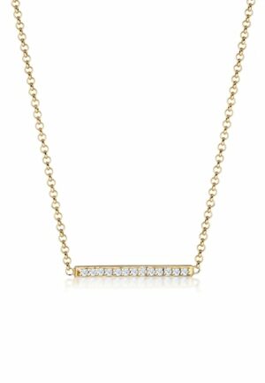 Elli DIAMONDS Collierkettchen »Klassisch Diamanten Reihe (0.065 ct.) 375 Gelbgold«