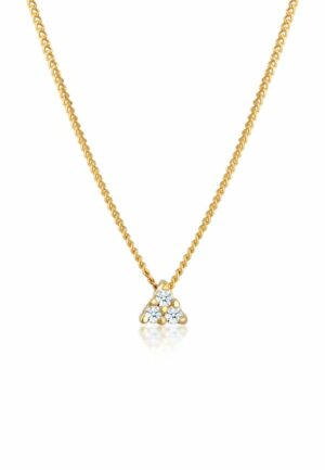 Elli DIAMONDS Collierkettchen »Panzerkette Dreieck Diamant (0.045 ct)585 Gelbgold«