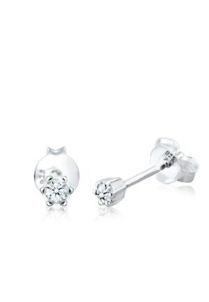 Elli DIAMONDS Paar Ohrstecker »Basic Ohrstecker Diamant 0.12 ct. 925 Silber«